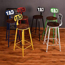 LWW Sgabelli, Set di 2 Retro Style industriale Sgabello schienale alto Sgabelli Dining Chair per la cucina Bar Café con schienale contatore Sgabelli Home Patio Sgabello Sedie,bianca