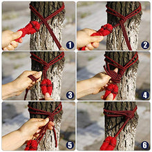 Amaca Swing Cotone per il Campeggio da Viaggio, 1 Persona 190 x 80 cm / Capacità 150 kg Portatile Tela Singolo Altalena in Spiaggia, Patio, Portico, Giardino o Cortile Albero Sospeso All'aperto