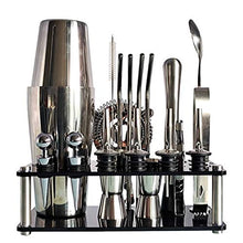 Wenzhihua Set di Miscelazione per Cocktail Kit Barista 20 Pezzi Boston Cocktail Shaker Set Supporto Acrilico per Bevande Miste Attrezzi da Bar Martini Bar Acciaio InossidabileStrumento A Barre