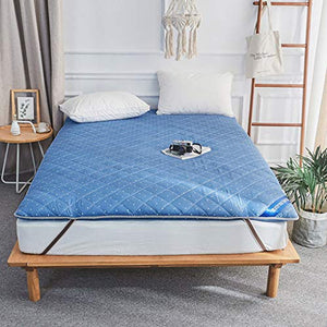 HUOLEO Addensare Materassi, Futon Topper Tatami Antiscivolo Pieghevole Hemming Fascia Elastica per Camera da Letto-B-90X200centimetro