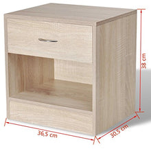 Kshzmoto Comodo Comodino per Camera da Letto in 2 Pezzi, Comodino in Particelle di Rovere Set da 2 Pezzi 36,5 x 30,5 x 38 cm (Lunghezza x Larghezza x Altezza) -con 1 cassetto