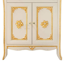 Shop Chic Colonna Bagno barocca con Maniglie Dorate e Decorazioni in Foglia Oro