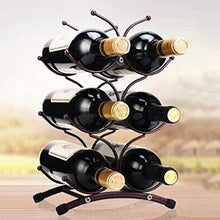 LHQ-HQ 6 Bottiglia di Vino Rack Wine Bottle Holder Free Standing Vino Rack di stoccaggio Ferro, Soggiorno Cucina casa di immagazzinaggio del Ferro del Basamento della mensola sulla Tabella