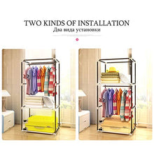 JJZXT Guardaroba Semplice dormitorio Singolo Armadio Armadio Finitura Governo di immagazzinaggio Steel Tube Armadio (Color : A)