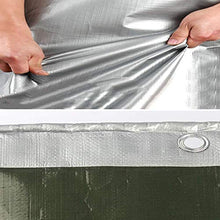 ZHANGYUQI Teloni Impermeabili con Occhielli in Metallo, Coperture per Esterni Impermeabili per Magazzini Telone Impermeabile, Telo Multiuso Rinforzato(Color:Argento,Size:5X8m)