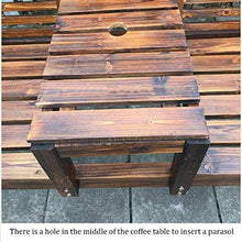 UWY Panchina per terrazza da Giardino all'aperto, Combinazione di Tavolo e Sedia da Balcone a Doppio Sedile in Legno massello anticorrosivo, panchina per Il Tempo Libero con Schienale, Tavolo co