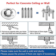 Heavy Duty Swing Appendini Amaca Ganci Appesi Kit Swing Appendini Heavy Duty in Acciaio Inox 360 ° Ruota Amaca Poltrona Pensile Viti Kit Moschettone Per Swing Argento