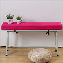 EREAL Le Cinghie Antiscivolo Rimuovono I Cuscini in Spugna da Banco,Cuscini Lunghi Rettangolari-Rosso Rosa 30 * 200 * 7cm
