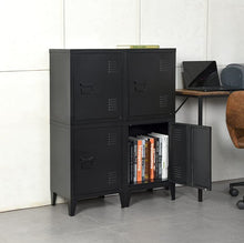 Comodino per camera da letto, armadio basso in acciaio, tavolino per soggiorno, armadietto per casa, ufficio, 40 x 30 x 57 cm, nero