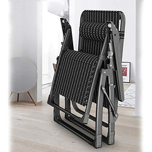 ABBD Sedia a Sdraio da Spiaggia Regolabile, Lettino da Campeggio Portatile Sedia reclinabile Pieghevole, Sdraio reclinabile da Esterno Nero per Piscina-black5