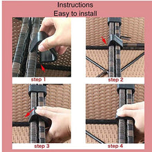 Ohomr Clip Couch Sofa Connect Clamps 4,25 Centimetri Mobili di plastica Clip per Giardino Patio Mobilio Decorazione Domestica 10PCS