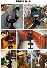 IG Modern Casual Sedia ad Alta Seggiolone Sgabello Girevole Pub Sgabello Regolabile per il Tempo Libero Creativo Sedie Alte con Amplificatore D'Acciaio; Base per Cucina Home Counterwhite Cuscino