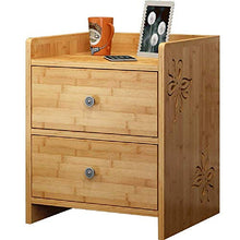 DGHJK Mobili per la casa, Comodino in bambù con 2 cassetti Comodino Contenitore per Camera da Letto Armadietto Multifunzione Tavolo angolare, 13,3 `` e Volte; 14,5 '' e 17,7 ''