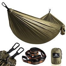 NatureFun Amaca da Campeggio da Viaggio Ultraleggera | Capacità di Carico 300kg,(275 x140 cm) Traspirante,Nylon da Paracadute ad Asciugatura Rapida | 2 x Moschettoni Premium,2 x Corde in Nylon Incluse