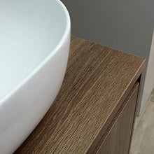 Kiamami Valentina MOBILE BAGNO SOSPESO CM 60 NOCE SCURO CON LAVABO APPOGGIO | SIENA