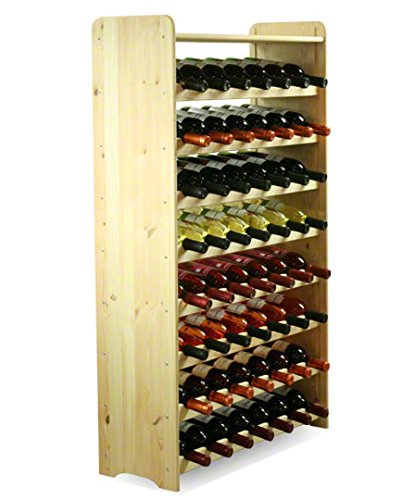 MODO24 Porta Bottiglie Vino Armadio Supporto portabottiglie per 56 Bottiglie di Vino Nuovo.