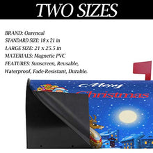 Natale Babbo Natale sul tetto con renna chiaro di luna cassette postali copertura magnetica natale giardino cortile decorazione casa dimensioni standard 53,3 cm x 45,7 cm