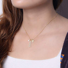 Baoxiaohed Collana in Argento Sterling, 925 Sterling Argento Stile Moda Rosa Oro Cuore Alfabeto Collana Dorata, Adatta per La Festa della Mamma, Regali di Anniversario E Regali di Compleanno