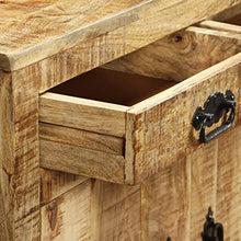 vidaXL Credenza con 2 Cassetti 1 Armadietto in Legno Grezzo Mango Cassettiera
