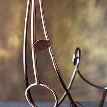 AndyJerzy Esposizione del Supporto del Vino Supporto per Bicchiere da Vino in Ferro battuto con Forma di Vetro. Confezione da 2 Pezzi