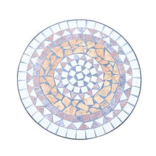 Chillvert Set da Giardino/Balcone 1 Tavolo e Due Sedie Anghiari Pieghevole in Acciaio e Mosaico in Ceramica