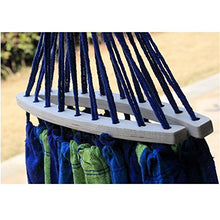 VALINK Esterno Campeggio Amaca, in Legno Bastone Anti-ribaltamento Amache Spalmatore, Barra Giardino Oscillante Amaca Dondolo Appeso Letto, Spiaggia da Viaggio Tela Rosso Blu Righe 240x80CM