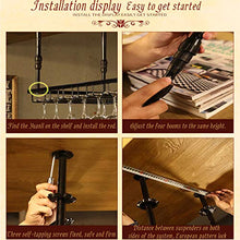 QQAA Portabicchieri da Vino, Portabicchieri da Vino - Portabottiglie da Soffitto Regolabile Portabicchieri in Vetro da Appendere Mensola per Tazza Capovolta per Cucina Bar di Casa