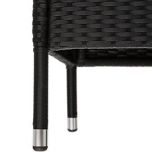 TecTake Divano da Giardino divanetto tavolino da Giardino in polyrattan + Cuscini - Disponibile in Diversi Colori - (Nero | No. 401547)