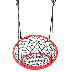 Xhtoe Sedia Amaca Sedia A Dondolo da Esterno per Bambini con Corde Sospese Regolabili Amaca da Giardino per Bambini Attrezzatura da Gioco Rossa Comfort E Durata