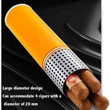 ZLMMY Giallo Cigar Humidor - Viaggi Cigar Box di stoccaggio Cedar Humidor con umidificatore e igrometro
