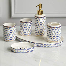 JTKDL Bagno A Sei Pezzi, Set di Accessori da Bagno Set da Bagno Set da Toeletta in Ceramica 6 Set di Portaspazzolino