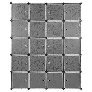 Turefans Scaffale modulare a cubi, Armadio Modulare, Fai da Te, ripostiglio per Vestiti, 147 * 37 * 183cm
