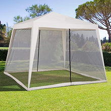 miozzi Gazebo da Giardino 3x3x2.35 m in Acciaio con Zanzariere Beige