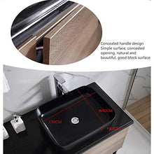 VBARV Armadietti con Specchio da Bagno, mobili per lavabo e mobili per lavabo, lavabo sopra lavabo in Ceramica, ripiano in Marmo, Specchio Rotondo con Luce, mobili di qualità