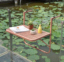 Attrezzatura vivente Balcone Tavolo da parete Metallo Ferro battuto Appeso Pieghevole Tavolo da apprendimento semplice Terzo ingranaggio Altezza regolabile Adatto per aree esterne Balconi Giardini
