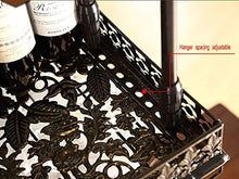 PZW Portabottiglie da Soffitto a Soffitto Semplice e Creativo Altezza Regolabile da Parete Portabottiglie da Appendere in Ferro Metallico Portabottiglie in Vetro per Vino Calici Portabottiglie Calici