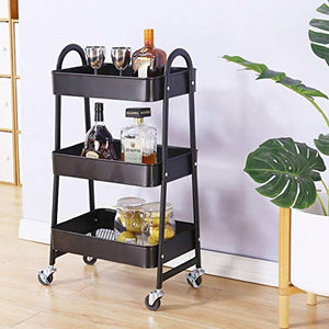 &ripiano di stoccaggio 3 livelli di storage Rack Trolley, con ruote for Cucina multipiano Storage Rack Scaffale di finitura