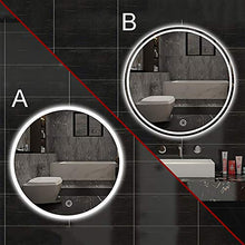 Specchio Bagno Rotondo Illuminato a LED, Specchio Cosmetico Intelligente per Trucco Antideflagrante, Specchio a Parete con Luce Bianca per Bagno Camera da Letto (50 cm, 60 cm, 70 cm, 80 cm)