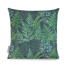 Celina Digby® Cuscino da giardino impermeabile per esterni in fibra cava di colore blu navy quadrato dimensioni 43 x 43 cm, 43 x 43 cm, felci verdi