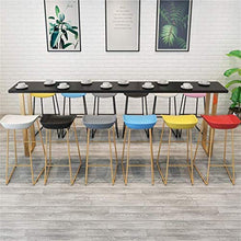 GYPPG Sgabelli Bar Seggiolone Moderno Poggiapiedi Sgabelli Bar Sgabello Alto in Ferro Moderno Sedile in plastica PP per Cucina Sedia Pranzo Ufficio Aziendale Ristorante, Gambe in Metallo