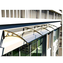 BGSFF Türverdeck, Markise im Freien Patio Veranda Markise Schutzabdeckung Tiefe 60/80cm Aluminiumlegierung Halterung für Gartenveranda Fenster Garage (Farbe: Clear, Größe: 60X300cm)