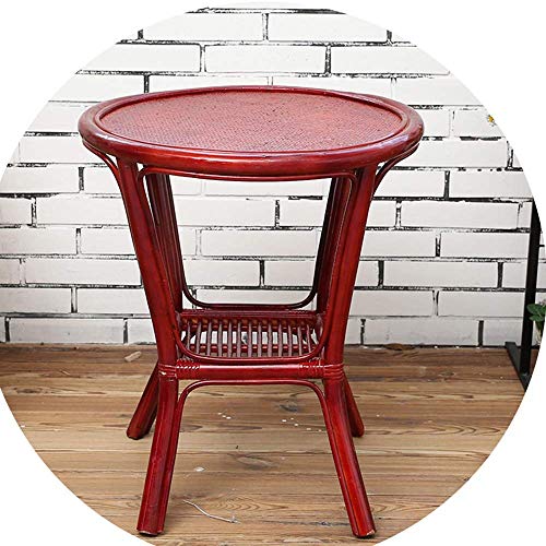 DGHJK Mobili per la casa, Tavolino Soggiorno Balcone Tempo Libero Tavolino da Esterno Giardino Terrazzo Tavolino Rotondo, 54x63 cm (Colore: A)