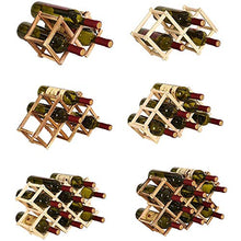 JIAHU - Scaffale da vino in legno, con ripiano autoportante, 10 bottiglie, 1 pezzo