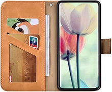 Herbests Compatible per Samsung Galaxy J4 Plus 2018 Flip Case Protettiva in Pelle PU Cover Pure Color Retro Elefante Portafoglio Custodia Book-Style Copertura con Supporto,Giallo Scuro