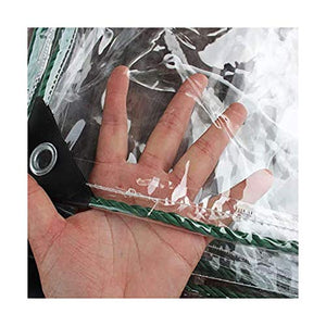 GDMING PVC Telone Impermeabile, Robusto Trasparente Telone con Occhielli E Bordi Rinforzati, Resistente agli Agenti Atmosferici Coperture per Mobili da Giardino, Personalizzabile