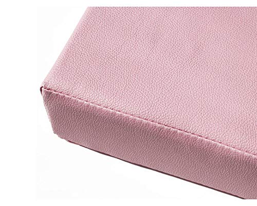 wangk Patio Rettangolari Cuscino per Panche,Elastico Addensare Seggiolettiper da Pranzo,Impermeabile Antiscivolo Cuscino Settee per Patio Chair Furniture -Rosa 40×40×5cm(15×15×2in)