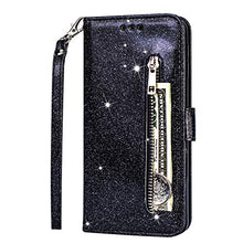 Artfeel Cerniera Portafoglio Custodia per Samsung Galaxy S20 6.2 Pollice,Cover Bling Luccichio Pelle Caso con Porta Carte,Flip Chiusura Magnetica Supporto Cover con Tasca Cinturino-Nero