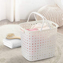 ZHongWei Grande Cestino di accumulo con Manico per Pannolini da Pannolini Giocattolo Scava Fuori Lavanderia Cestino PP plastica (Color : White)