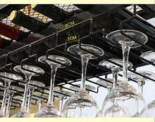 JHGJBJ Appesa Vino Rack Metallo, Altezza 30-60cm Ferro Battuto Supporto di Vetro di Vino Appeso A Doppio Strato Regolabile, con Bottiglia di Vino Trogolo, Rack, Appeso Cremagliera della Tazza