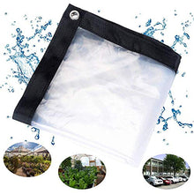 LIUHUAN Telone Trasparente con Occhielli, Ottima Copertura Telone Impermeabile, Telone in Tessuto Impermeabile Resistente per Mobili da Giardino Griglia per Piscina Auto Trampolino,Clear,2 * 8m